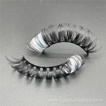 coloured russian lashes strip white russian eye lashes